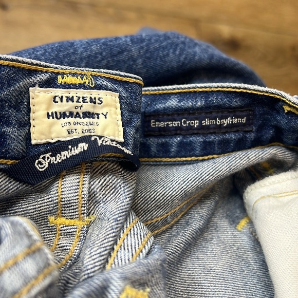 Citizens of Humanity Emerson Crop Slim Boyfriend Size 26 - Picture 9 of 9